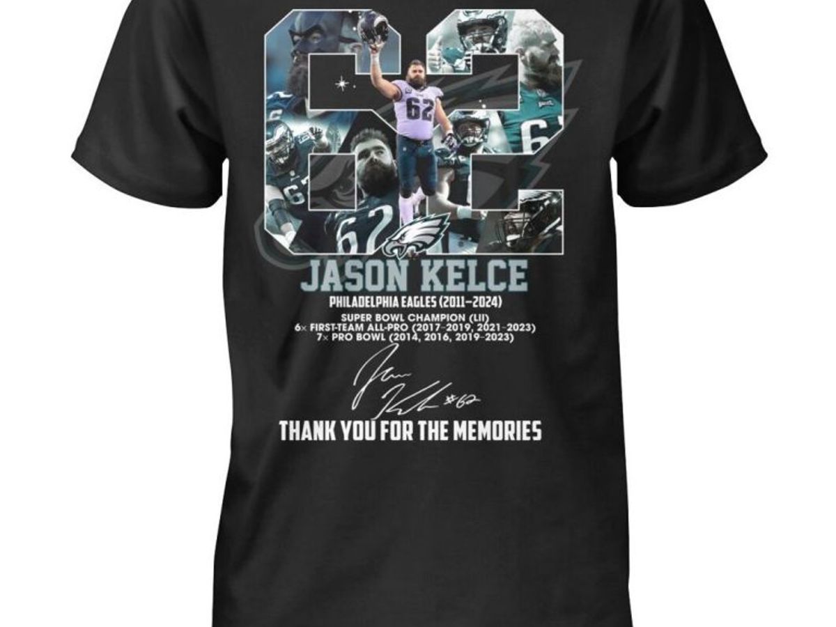 Philadelphia Eagles 2011 – 2024 Jason Kelce Thank You For The Memories T-Shirt